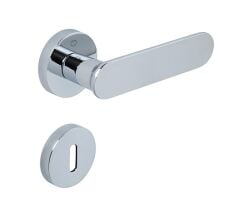 Çebi Ova Kapı Kolu Krom Yuvarlak Rozetli Oda