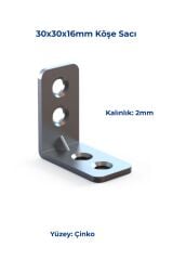 Mesan Köşe Sacı 2mm 16x30x30mm Çinko