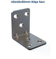Mesan Köşe Sacı 2mm 30x40x40mm Çinko