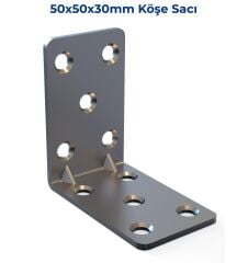 Mesan Köşe Sacı 2mm 30x50x50mm Çinko