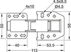 Hafele Çanaksız Karavan Kalkar Kapak Menteşesi Frenli