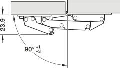 Hafele Çanaksız Karavan Kalkar Kapak Menteşesi Frenli