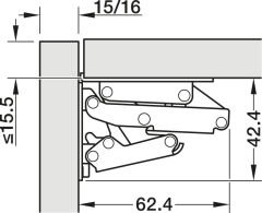 Hafele Çanaksız Karavan Kalkar Kapak Menteşesi Frenli