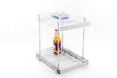 Şişelik Tezgah Altı Demonte Teleskopik 2 Sepetli (50Lik Modül)