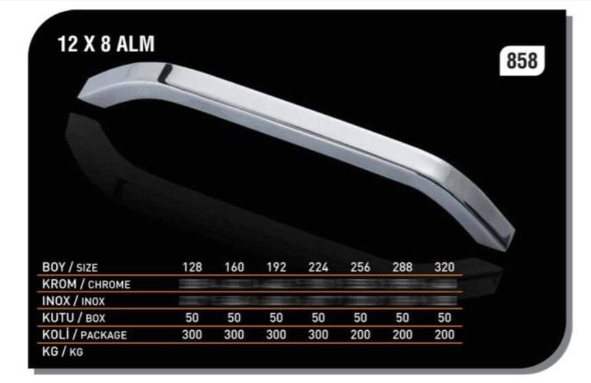 Boğaziçi Kulp 160mm Krom