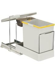 Çöp Kovası Raylı Otomatik 40cm Plastik 20+1Lt Açık Gri