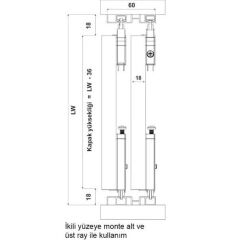Hafele Anta W60 Kayar Kapak Sistemi Ahşap