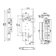 Hafele Sessiz Kilit 50x18mm Oda Mat Nikel
