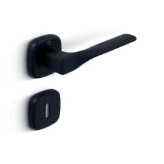 Çebi Ava Kapı Kolu Mat Siyah Oval Rozetli Oda
