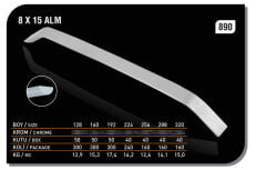 İnce Şahin Kulp 192mm Siyah