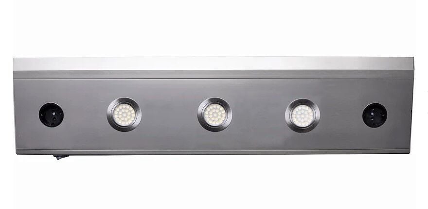 Tezgah Üstü Halojen 2X20W 60cm Alüminyum Eloksal