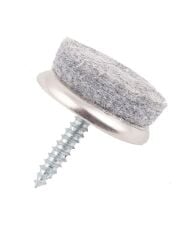 Sandalye Keçesi  Metal Taban 20mm Vidalı 20'li Paket