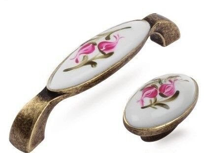 Kulp Kastel 128mm Antik Çift Lale