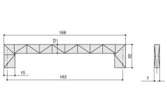 Furnipart Kulp Mosaic 160mm Krom