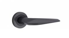 Kapı Kolu Prizma Oval Rozetli Oda Antrasit