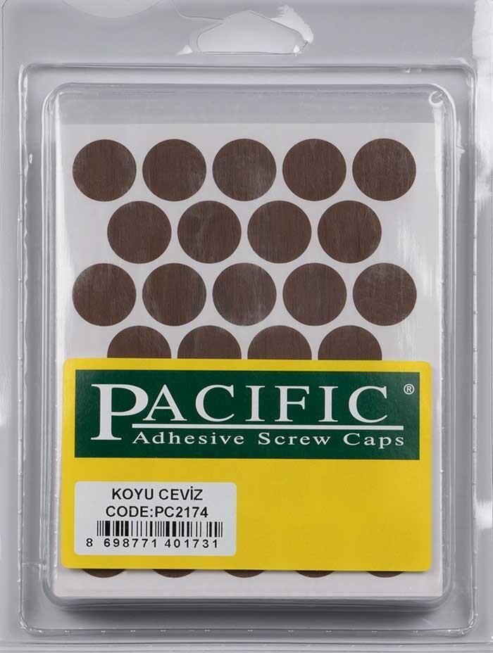 Pvc Yapışkan Tapa 18mm 1Plk=32 Ad Koyu Ceviz