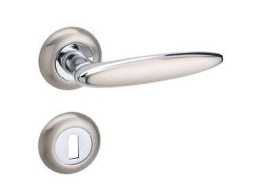 Kapı Kolu Mica Zamak Yuvarlak Rozetli Oda Krom-Saten