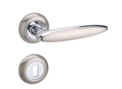 Kapı Kolu Mica Zamak Yuvarlak Rozetli Oda Krom-Saten