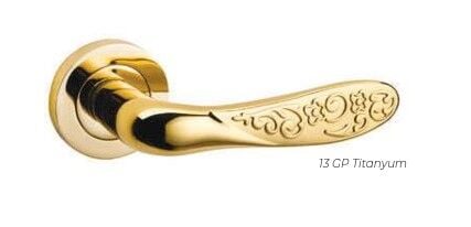 Kapı Kolu İmza Zamak Yuvarlak Rozetli Oda Titanıum