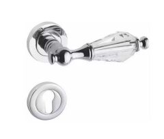 Kapı Kolu Tuna Zamak Yuvarlak Rozetli Oda Krom