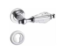 Kapı Kolu Tuna Zamak Yuvarlak Rozetli Oda Krom