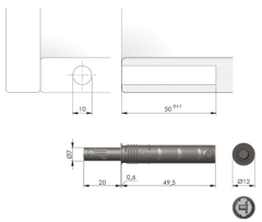 K Push Bas-Aç Gömme Silikonlu 20mm Gri