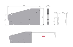 Kıaro Ayarlı Düşer Kapak Mekanizması Halat L:600Mm Nikel