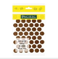 Pvc Yapışkan Tapa 14mm 1Plk=50 Ad Ceviz