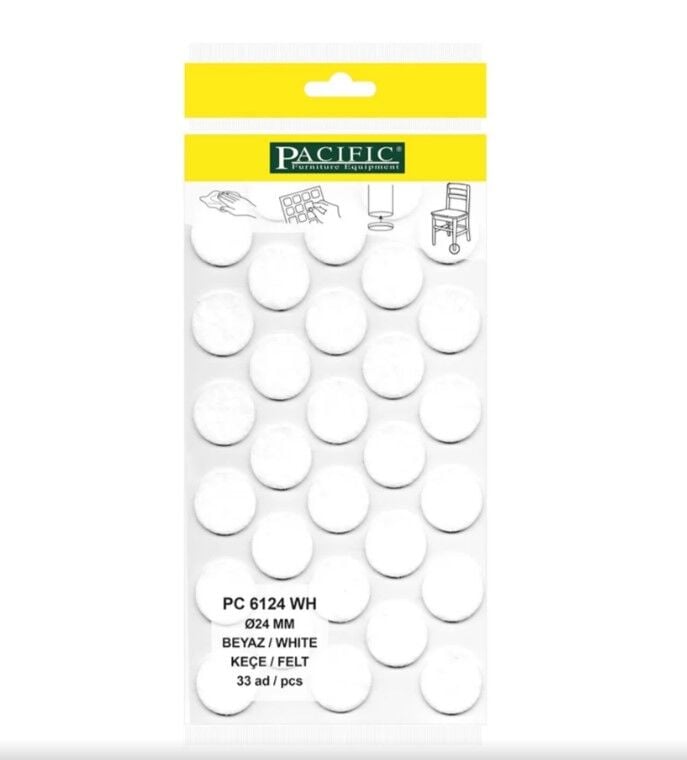 Kaydırmazlık Keçesi Yuvarlak  1Plk=33 Ad Q-24 Beyaz