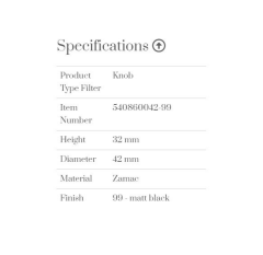 Furnipart Kulp Bell 042mm Siyah